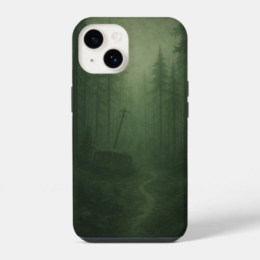 Coque Pour iPhone 14 forêt étrange (Verso)
