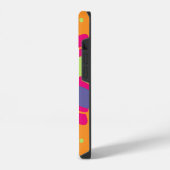 Coque Pour iPhone 14 Formes florales orange vibrant (Côté gauche)