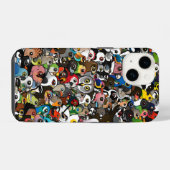 Coque Pour iPhone 14 Foule Birdorable (Verso Horizontal)