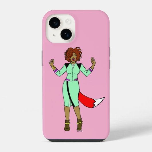 Coque Pour iPhone 14 Foxy Girl (Verso)