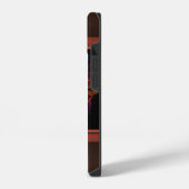 Coque Pour iPhone 14 Fractale orange et noir (Côté gauche)