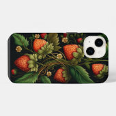 Coque Pour iPhone 14 Fraises vintages (Verso Horizontal)
