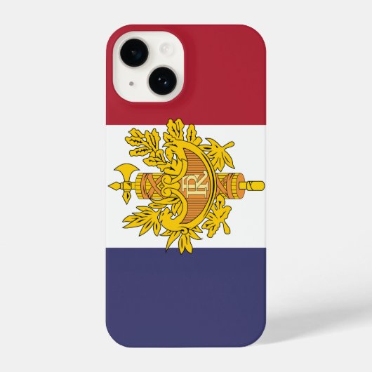 Coque Pour iPhone 14 France flag phone case (Verso)