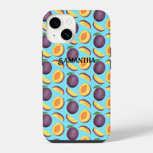 Coque Pour iPhone 14 Fruits de prune (Verso)