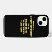 Coque Pour iPhone 14 Funny Téléphone Service Clientèle Plaisanterie (Verso Horizontal)