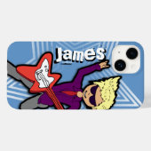 Coque Pour iPhone 14 Garçons court nom rockstar enfants coque iphone (Verso (horizontal))