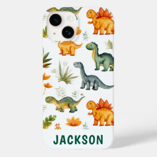 Coque Pour iPhone 14 Garçons Personnalisé Cute Dinosaur iphone 14 Coque