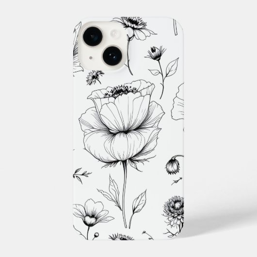 Coque Pour iPhone 14 Garden Glam : Housse téléphonique florale luxueuse (Verso)