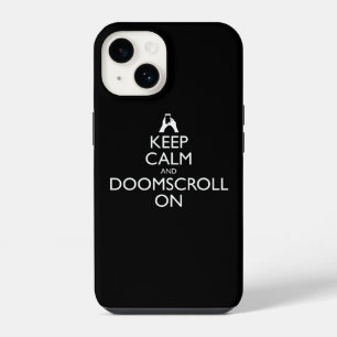 Coque Pour iPhone 14 Gardez Le Calme Et Faites Défiler Le Défilement