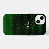 Coque Pour iPhone 14 Geek de pirate nerd gamer dev it guy cool regardan (Verso Horizontal)