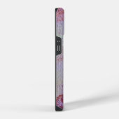 Coque Pour iPhone 14 GEM MONOGRAM ABSTRAIT jaune violet (Côté droit)