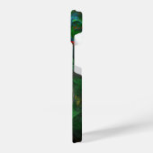 Coque Pour iPhone 14 Genesis Green Art Abstrait (Côté gauche)