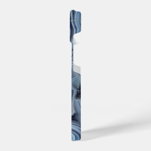 Coque Pour iPhone 14 Géode d'Agate Smoky Bleu (Côté gauche)