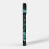 Coque Pour iPhone 14 Géode d'agate turquoise Nom en écriture dorée pail (Côté droit)