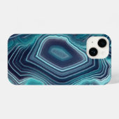 Coque Pour iPhone 14 Géode d'âge bleu et violet (Verso Horizontal)