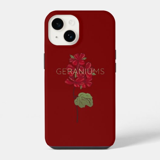 Coque Pour iPhone 14 Geraniums Flower (Verso)