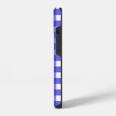 Coque Pour iPhone 14 Gingham bleu royal (Côté gauche)