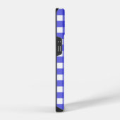 Coque Pour iPhone 14 Gingham bleu royal (Côté droit)