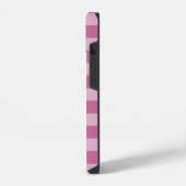 Coque Pour iPhone 14 Gingham rose (Côté gauche)