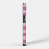 Coque Pour iPhone 14 Gingham rose (Côté droit)