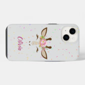 Coque Pour iPhone 14 Giraffe florale saupoudrera les enfants (Verso Horizontal)