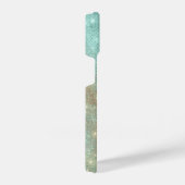 Coque Pour iPhone 14 Glam à ruban bleu étincelle Aqua (Côté droit)