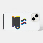 Coque Pour iPhone 14 Glitch de tasse à café (Verso Horizontal)