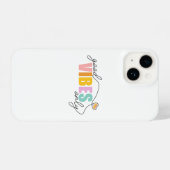 Coque Pour iPhone 14 Good Vibes seulement Rainbow Heart (Verso Horizontal)