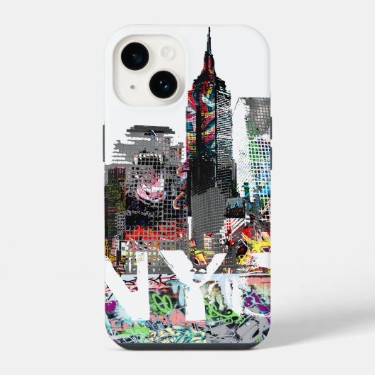 Coque Pour iPhone 14 Graffiti de New York (Verso)