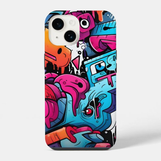 Coque Pour iPhone 14 Graffiti Street Art Splash (Verso)