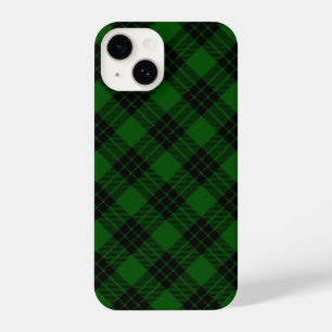 Coque Pour iPhone 14 Graham tartan vert noir plaid