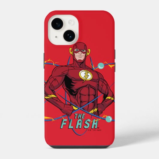 Coque Pour iPhone 14 Graphique atomique Flash de dessin (Verso)