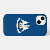 Coque Pour iPhone 14 Graphique dynamique du drapeau de l'État de Louisi (Verso Horizontal)