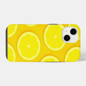 Coque Pour iPhone 14 Graphique jaune vif à tranche de citron (Verso Horizontal)