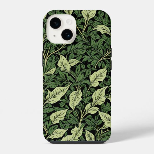 Coque Pour iPhone 14 Grappe de vignes dans des nuances de vert (Verso)