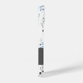 Coque Pour iPhone 14 Gray Blue Watercolor Wildflower Name (Côté droit)