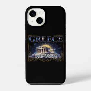 Coque Pour iPhone 14 Grèce Cosmique Temple Ancien Art Céleste
