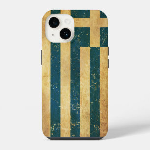 Coque Pour iPhone 14 Grèce Drapeau Vintage Grunge