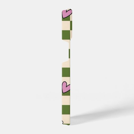 Coque Pour iPhone 14 Green Checkerboard Aesthetic Phone Case (Côté droit)