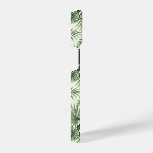 Coque Pour iPhone 14 Green Tropical Palm Feuille Motif (Côté droit)