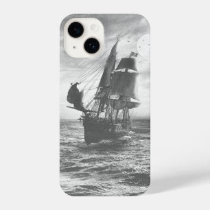 Coque Pour iPhone 14 Grey Pirate Vintage Voilier Ocean Sea