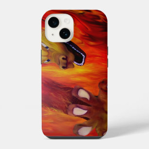 Coque Pour iPhone 14 Griffe de dragon rouge