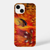 Coque Pour iPhone 14 Griffe de Dragon Rouge (Verso)