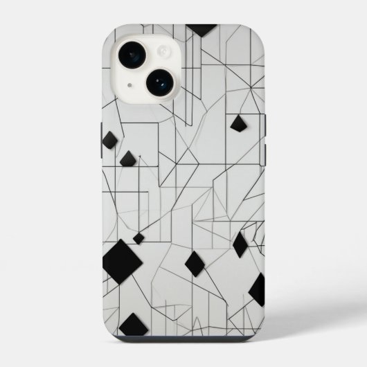 Coque Pour iPhone 14 Grille diamant (Verso)