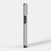 Coque Pour iPhone 14 Gris argent moderne initial minimal contemporain (Côté droit)