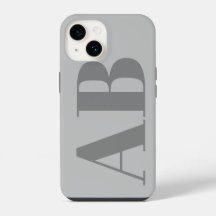 Gris argent moderne initial minimal contemporain