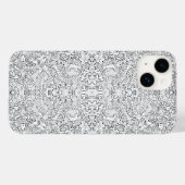 Coque Pour iPhone 14 Gris et blanc Formes Motif iPhone 14 Coque (Verso (horizontal))