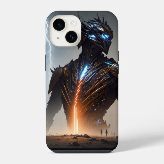 Coque Pour iPhone 14 Guerrier Cyborg de la foudre (Verso)