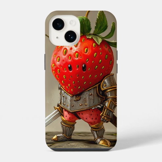 Coque Pour iPhone 14 Guerrier Fraise (Verso)