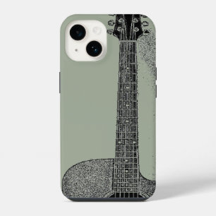 Coque Pour iPhone 14 Guitare Classique Encre Esquisse Pop Art